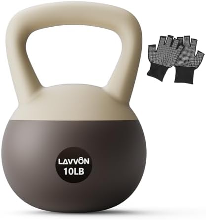 Soft Kettlebell - Cushioned Impact-Resistant Base and Anti-Slip, Kettle bell Anti-Slip Grip Weight for Home Workouts, Safe Strength Training Kettlebells Sets for Women & Men, With Non-slip Gloves