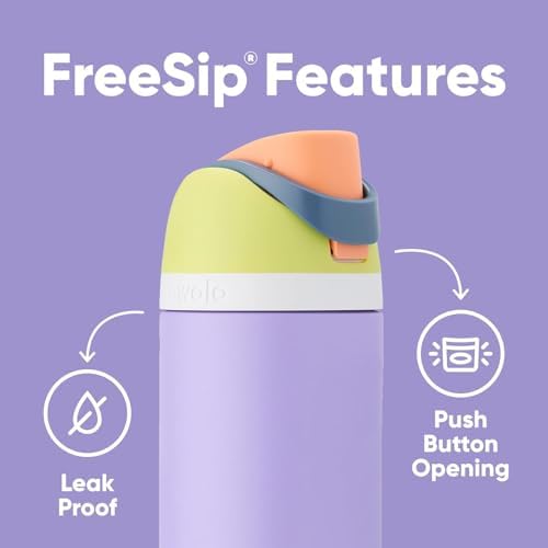FreeSip Insulated Stainless Steel Water Bottle with Straw for Sports, Travel, and School BPA-Free Sports Water Bottle, 40 oz, Citrus Crush
