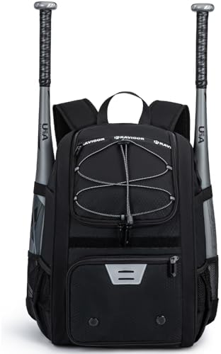 Youth Baseball Bag, Softball Bag for Girls & Boys, Kids Tball Backpack with Shoes Compartment