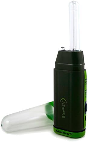 SteriPen Adventurer Opti UV Personal Water Purifier for Camping, Backpacking, Emergency Preparedness and Travel Black/Green Small