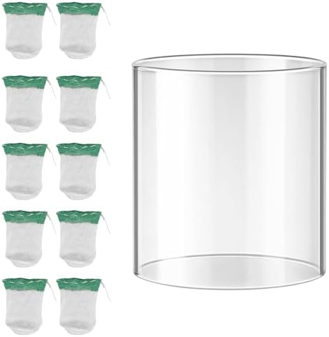 10 Pcs Propane Lantern Mantles with Lantern Globe Replacement Glass - Glass Globe Compatible with Coleman Fueled Lanterns, Propane Lantern Mantles Replacement Suitable for Outdoor Camping Lantern