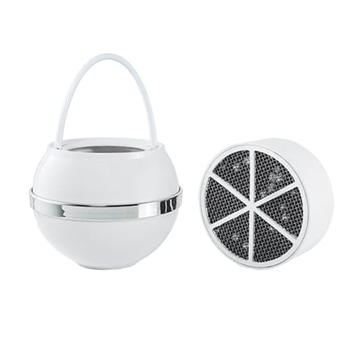 Crystal Quest Bath Ball & Replacement Filter Cartridge Bundle - Water Filter System-Reduce Contaminants for Softer &Smoother Skin-Effortless & Quick Installation| Bundle and Save (White)