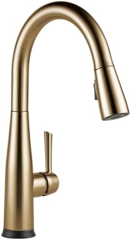 Delta Faucet Essa Touchless Kitchen Faucet with Touch Technology, Gold Kitchen Sink Faucet with Pull Down Sprayer, Champagne Bronze 9113TL-CZ-DST