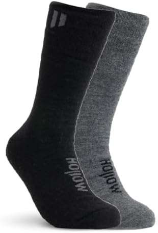 HOLLOW Alpaca Boot Socks for Men and Women, Moisture Wicking Alpaca Socks for Hiking, Running, Temperature Regulating