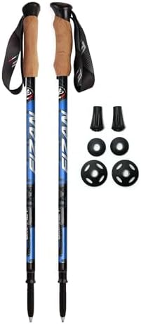 Fizan Compact 3 Trekking Poles – 5.6 oz Ultralight, Backpacking, Thru Hiking Poles, Adjustable, Collapsible, Customized Fit, EVA Grips, Aluminum Walking Sticks (Compact 3)