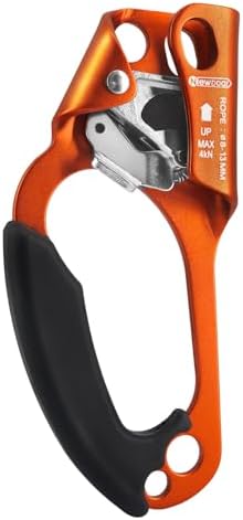 NewDoar UIAA & CE Certified Hand Ascender Rock Climbing Tree Arborist Rappelling Gear Equipment Rope Clamp for 8~13MM Rope