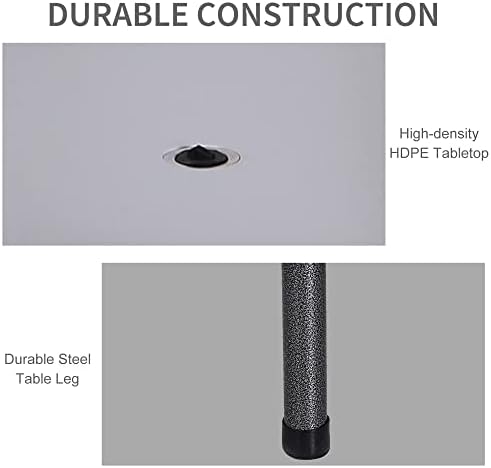 Outsunny 4FT Portable Folding Fish Fillet Cleaning Table Camping Picnic Ice Party Desk with Sink