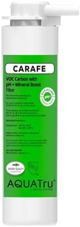AquaTru Carafe VOC Filter with pH+ Mineral Boost (Stage 4) for AquaTru Carafe Countertop Reverse Osmosis Water Filter Purification System | Certified to Remove PFAS and Other Chemicals (Alkaline)