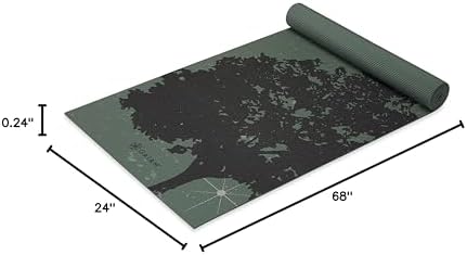Gaiam Yoga Mat - Premium 6mm Print Extra Thick Non Slip Exercise & Fitness Mat for All Types of Yoga, Pilates & Floor Workouts (68"L x 24"W x 6mm Thick)