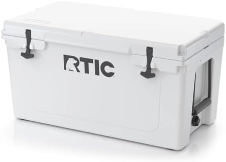 RTIC 65 QT Ultra-Tough Cooler Hard Insulated Portable Ice Chest Box for Beach, Drink, Beverage, Camping, Picnic, Fishing, Boat, Barbecue