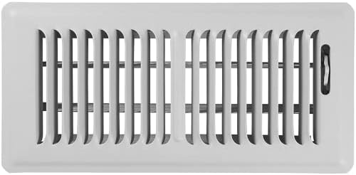 Cement Gray, 4x10, Premium Floor Register, All Steel Heavy Duty Vent Cover