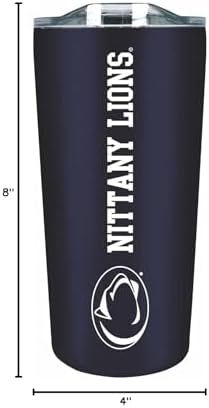 Campus Colors NCAA Stainless Steel Tumbler perfect for Gameday - 18 oz - Double Walled - Keeps Drinks Perfectly Insulated (Penn State Nittany Lions - Navy)