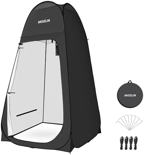 AKOZLIN Portable Pop Up Shower Tent Instant Privacy Dressing Changing Tent Outdoor Shower Room Camp Toilet Tent