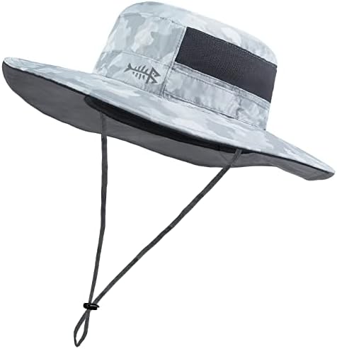 BASSDASH UPF 50+ Sun Fishing Hat Water Resistant with Detachable Neck Flap