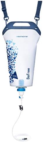 Katadyn Gravity BeFree 3.0L Water Filter, Fast Flow, 0.1 Micron EZ Clean Membrane Personal Small Group Camping, Backpacking Emergency Preparedness, Clear, 8020470