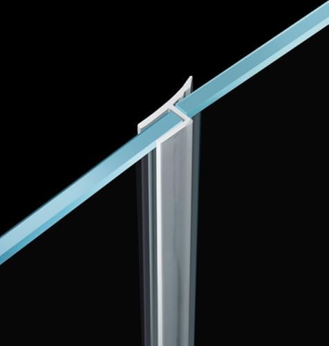 Flexible Glass Door Side Seal Strip 100 Inch Frameless Shower Door Side Sweep for 3/8 in Frameless Glass Door