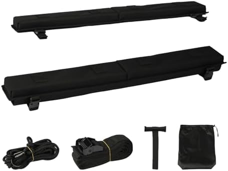 VEVOR Soft Roof Rack Pads, 30" Universal Car Roof Rack Pad for Various Crossbars, 176LBS Loading Luggage Kayak Carrier with 2 Tie Down Straps, 2 Quick Loop Straps & Storage Bag for SUP Canoe Snowboard