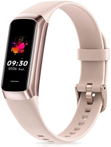 Fitness Tracker with 24/7 Heart Rate, Blood Oxygen Blood Pressure Sleep Monitor, Activity Trackers 5 ATM Waterproof,Step Calorie Counter Pedometer Health Smart Watch for Women Men Pink