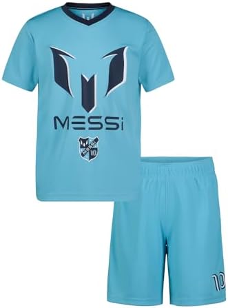 boys Lifestyle Short Sleeve 2-piece Set, Slim-fit Jersey Set With Top & Shorts