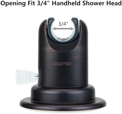 BOPai Vacuum Suction Cup Shower Head Holder, Adjustable 20 Degrees from The Wall - Oil Rubbed Bronze