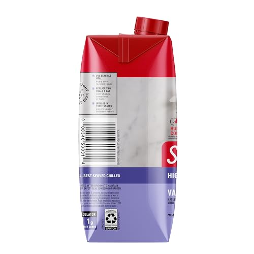 SlimFast Protein Shake, Vanilla- 20g Protein, Meal Replacement Shake Ready to Drink, High Protein with Low Carb and Low Sugar, 24 Vitamins and Minerals, 12 Count (Pack of 1) (Packaging May Vary)