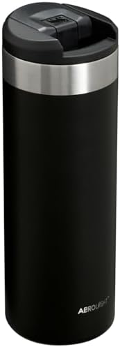 Stanley AeroLight Transit Bottle 16 oz | Locking Drink Through Lid | Leak Resistant Water Bottle or Coffee Travel Mug | Lightweight Insulated Stainless Steel | BPA-Free | Black