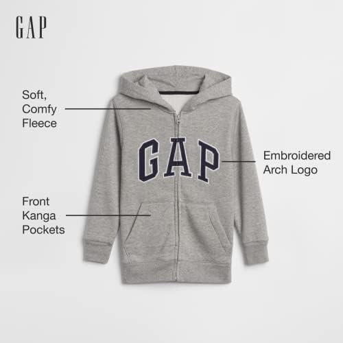 GAP Boys' Logo Hoodie Hooded Full Zip Sweatshirt