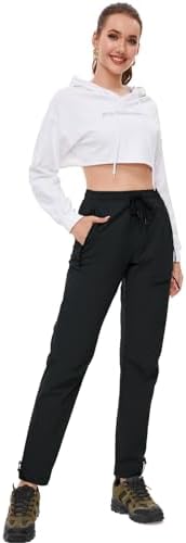 SEVEGO Womens Hiking Pants Tall Inseam 30"/32"/34"/36" Athletic Cargo Pants Lightweight 4 Zipper Pockets Water Resistant