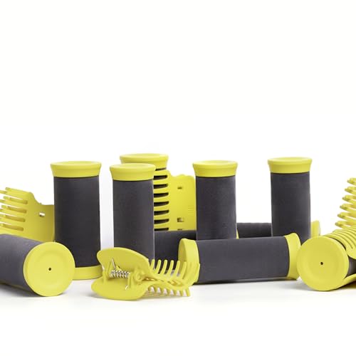 Drybar The Roller Club Curling Hot Rollers | 10 Rollers, 2 Sizes, Heats-Up Fast, Gentle on Hair, Reduces Frizz, Adds Shine, comes with Heat-Resistant Bag
