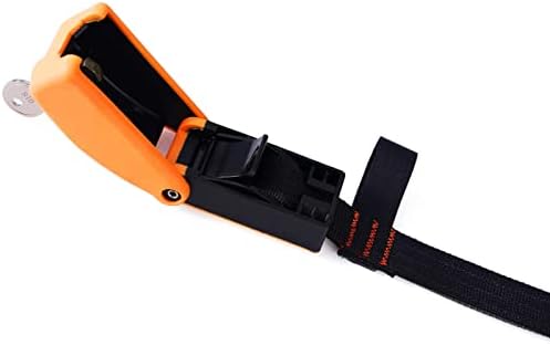 Lovinouse 2025 Upgraded 2 Pack Lockable Tie Down Strap, with 3 Stainless Steel Cables, for Lashing Locking Kayak, Bike, Surfboard, 10 Feet Each