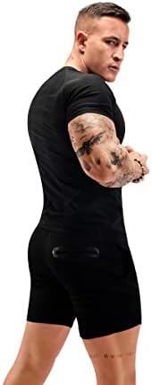 Sauna Shirt for Men Sweat Suit Compression T-Shirt Weight Loss Body Shaper Shirts for Workout Sports