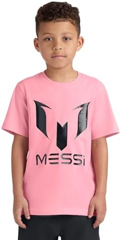 Boys' Lifestyle Short Sleeve T-Shirt, Slim-fit Logo Tee, Cotton Blend Fabric
