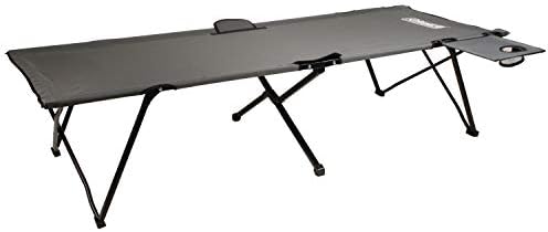 Coleman Pack-Away Camping Cot with Removable Side Table, Extra Wide Cot Fits Adults up to 6ft 6in or 300lbs, Carry Bag Included