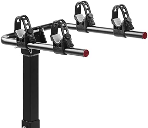 Retrospec Lenox 2-5 - Bike Hitch Rack for Cars, Trucks, SUVs with 2” Hitch | Foldable Steel Frame with Anti-Rattle Adapter, Tie Down Cradles and Straps - Fits Most Frames