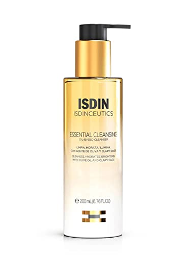 ISDIN Isdinceutics Essential Cleansing Oil - Facial Cleanser with Cleansing Oil for Radiant Skin, 6.76 FL OZ