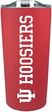 Campus Colors NCAA Stainless Steel Tumbler perfect for Gameday - 18 oz - Double Walled - Keeps Drinks Perfectly Insulated (Indiana Hoosiers - Crimson)