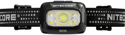 Nitecore NU30 500 Lumen LED Rechargeable Headlamp with White and Red Beams Sticker