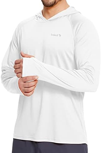 baleaf Men's Sun Protection Hoodie Shirt UPF 50+ Long Sleeve UV SPF T-Shirts Rash Guard Fishing Swimming Lightweight