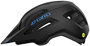Giro Fixture II MIPS Mountain Bike Helmet for Men, Women, Kids, and Adults – Matte Black/Blue Logo, Universal Youth (50-57cm)