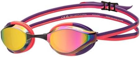 ARENA Unisex Python Racing Swim Goggles for Men and Women Anti-Fog No Leak Max Comfort Dual Strap, Mirror/Non-Mirror Lens