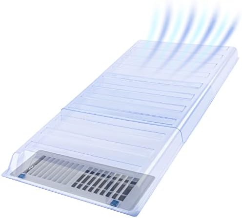 Under Furniture Magnetic Vent Extender, 1.5mm Thick Heavy Duty Premium Material, Fits Floor Registers 10" and 12" Wide, Adjusts from 17" to 33" Long
