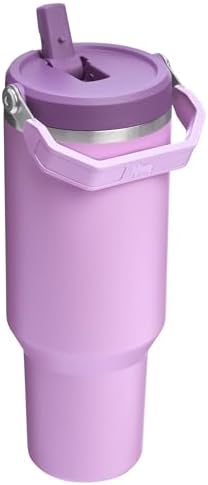 Stanley IceFlow 2.0 Flip Straw Tumbler with Handle 40 oz | Twist On Lid and Flip Up Straw | Leak Resistant Water Bottle | Insulated Stainless Steel | BPA-Free | Lilac