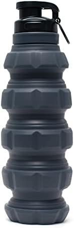 Spit Cup Spittoon for Chewing, Portable Reusable Spit Dipping Cup with Lid, Collapsible Spill Resistant Leak Proof Silicone Body Travel Spitter