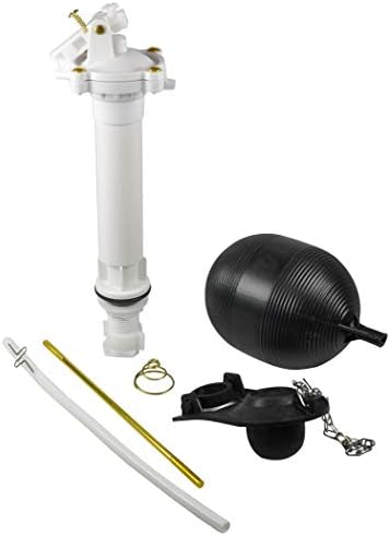 Danco 80816 Complete Toilet Repair Kit Fill Valve, Flapper, Rod, Float Replacement, White