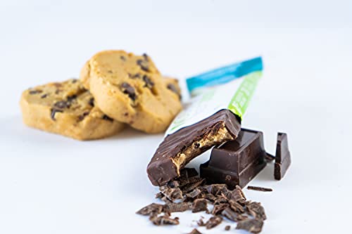 No Sugar Keto Bar Snack - Low Carb No Sugar Keto Snack Food with Keto Friendly Macros (12 x 1.41oz Bars, Chocolate Chip Cookie Dough)