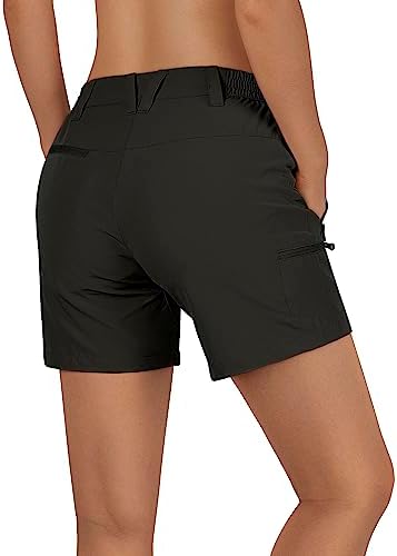Outdoor Ventures Women's Hiking Shorts Stretch Lightweight Golf Shorts Quick Dry UPF 50+ 5 inch Cargo Short for Camping