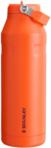Stanley IceFlow Flip Straw 2.0 Water Bottle 50 OZ | Built-In Straw with Larger Opening | Lightweight & Leak-Resistant | Insulated Stainless Steel | BPA-Free | Tigerlily Plum
