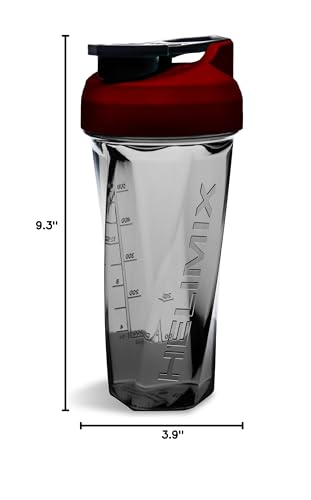 HELIMIX 2.0 Vortex Blender Shaker Bottle Holds upto 28oz | No Blending Ball or Whisk | USA Made | Portable Pre Workout Whey Protein Drink Shaker Cup | Mixes Cocktails Smoothies Shakes | Top Rack Safe