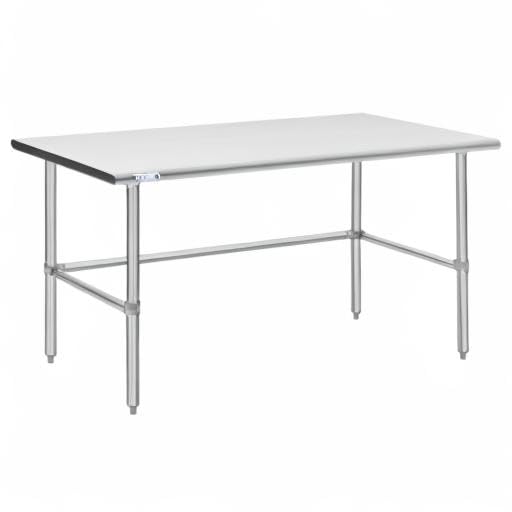 Hally Open Base Stainless Steel Table 24 x 60 Inches, NSF Commercial Heavy Duty Prep & Work Table with Galvanized Legs for Restaurant, Home and Hotel