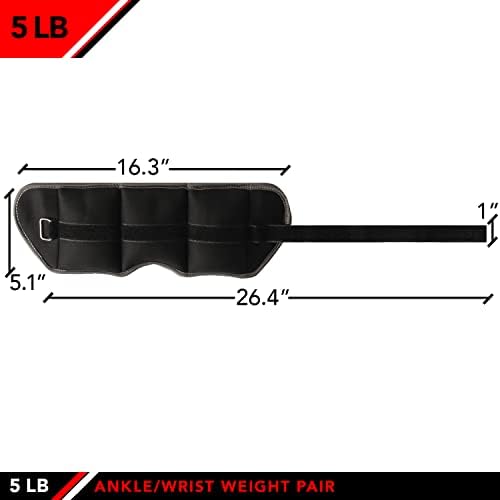 JFIT Adjustable Ankle Weights - Ankle Weight Pair 10 Weight and Bundle Options - 0.5 to 10 lbs Each, Set of 2, Adjustable Straps – Comfortable, Breathable, Moisture Absorbent Weight Straps for Men and Women